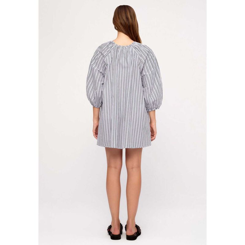 Zulu & Zephyr Blue Pin Stripe Poplin Mini Dress image number 1